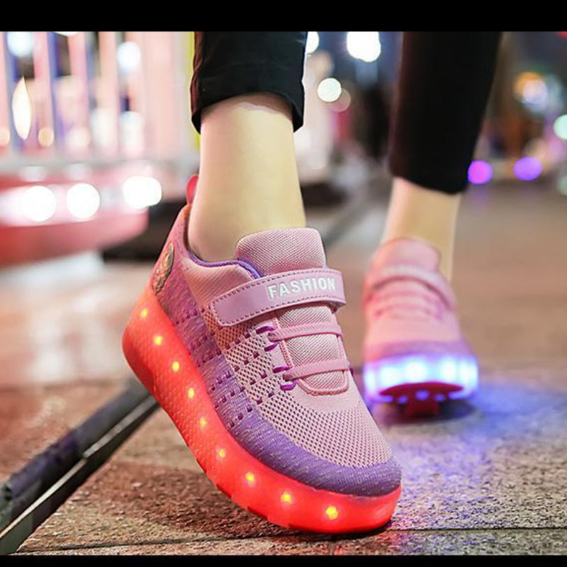 Schuhe mit Rollen  LED-Leuchten blinken Rollschuhschuhe für Jungen Mädchen Rollschuhe für Kinder
