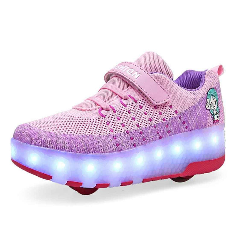 Schuhe mit Rollen  LED-Leuchten blinken Rollschuhschuhe für Jungen Mädchen Rollschuhe für Kinder