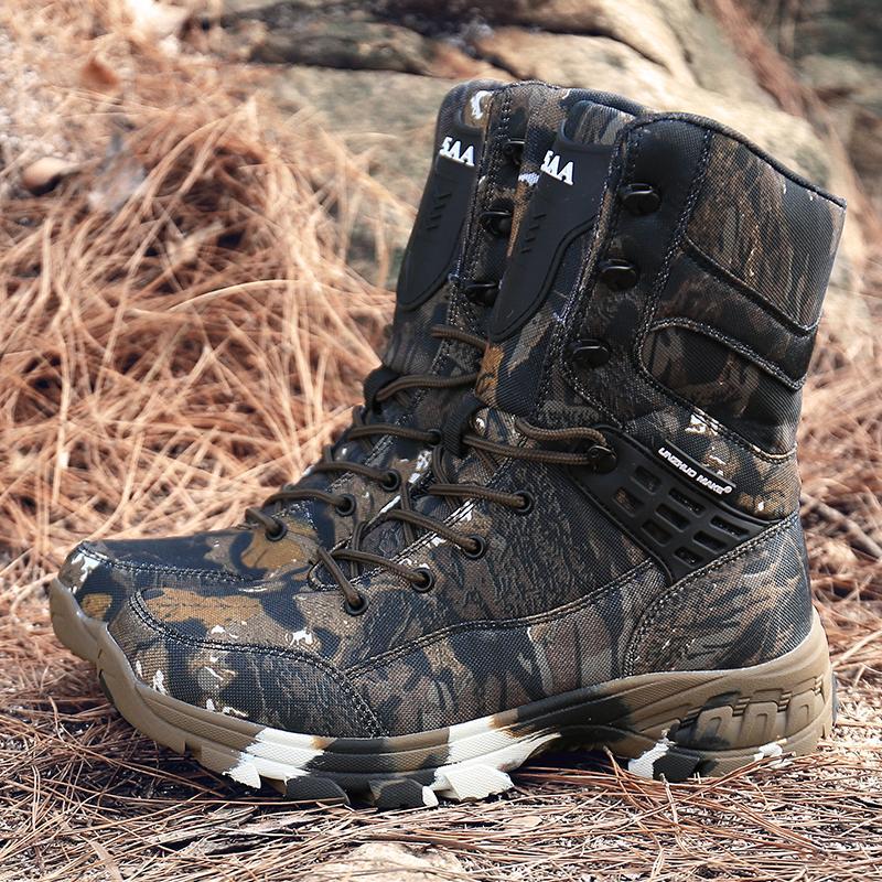 Armee Stiefel Männer Militärische Taktische Stiefel Hohe Camouflage Atmungsaktive Ankle - SIKAINI