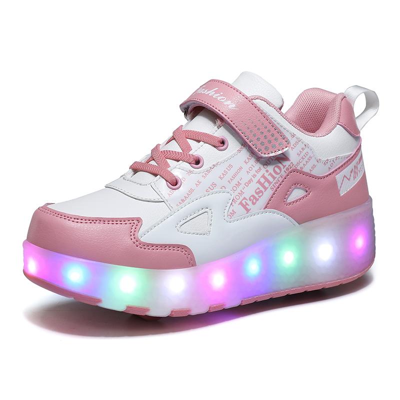 Kinder Schuhe mit Rädern Roller Schuhe Jungen Mädchen LED Light Wheel Schuhe Roller Sneakers Schuhe mit Rollen - SIKAINI