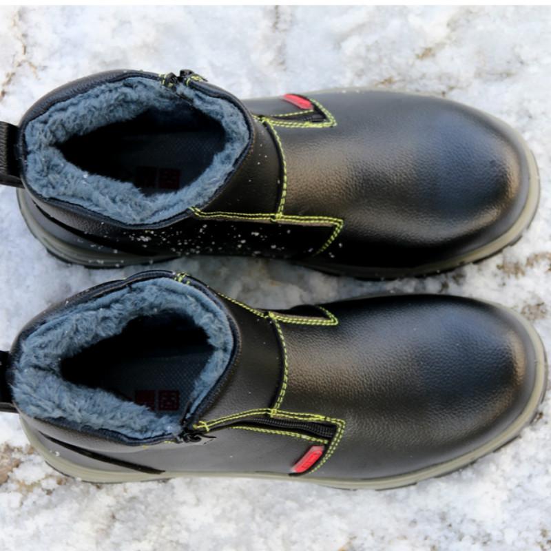 Kuh Leder Männer Winter Sicherheitsschuhe Mit Stahlkappe  Arbeit Schuhe Für Männer Sicherheit Schweißen Schuhe - SIKAINI