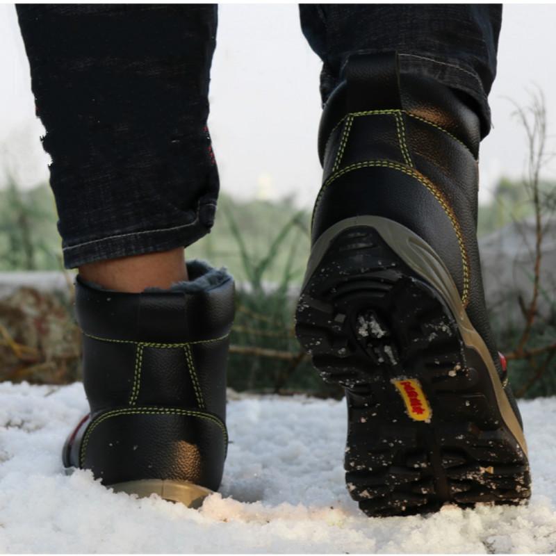 Kuh Leder Männer Winter Sicherheitsschuhe Mit Stahlkappe  Arbeit Schuhe Für Männer Sicherheit Schweißen Schuhe - SIKAINI
