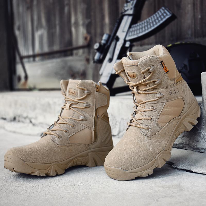 Männer Der Delta Taktische Militärische Stiefel  39-47 Wüste Stiefel Anti-skid Tragen-beständig Kampf Arbeit Stiefel Für Wandern - SIKAINI