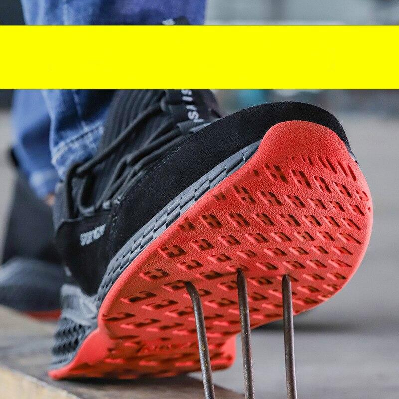 Stahl Kopf Sicherheits Schuhe Atmungsaktive Netz Tragen-beständig Nicht- slip Bau Schuhe Arbeitsschuhe - SIKAINI