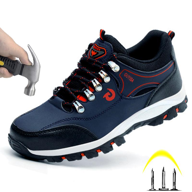 Non-slip Gummi Sicherheit Arbeit Schuhe Männer Stiefel Anti-smash Anti- Punktion Sicherheit Schuhe Arbeitsschuhe - SIKAINI
